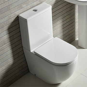 Tavistock Orbit Fully Enclosed White Close Coupled WC Pan with Cistern and Seat