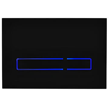 Tavistock Black Dual Control Flush Plate - Contactless Sensor - 210 x 137mm