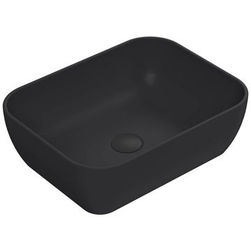 Hudson Reed Square Matt Black Countertop Vessel Basin