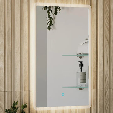 Sensio Celestia Rectangle Borderlit LED Mirror with Demister Pad - 500 x 700mm