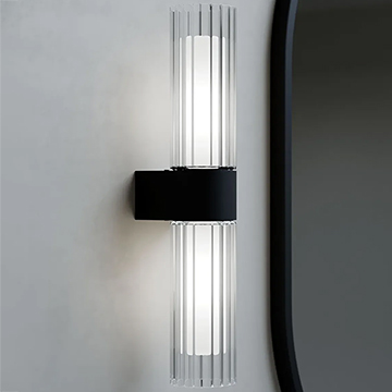 Sensio Shardis Double Wall Light with Black Holder