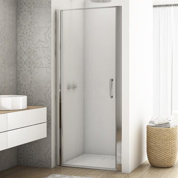 Kudos Divera Pivot Shower Door with Ergonomic Handle - Aluminium Frame