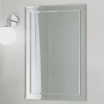 Sensio Evanna Rectangular Non-Illuminated Mirror - Bevelled Edge