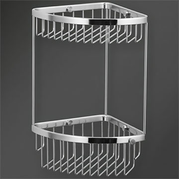 Miller Classic Wall Mounted Wired Corner Basket - 2 or 3 Tier