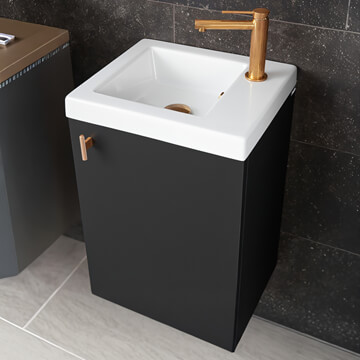 Miller City Wall-Hung 1 Door Cloakroom Vanity Unit for Full Cover Basin