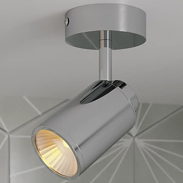 Sensio Lukso Chrome Circular Bathroom Spotlight - Single or Triple