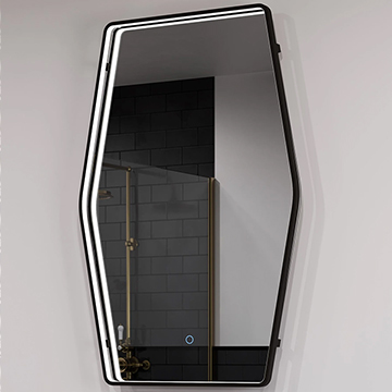 Sensio Aspect Art Deco Frontlit LED Illuminated Mirror with Demister Pad - 600 x 900mm