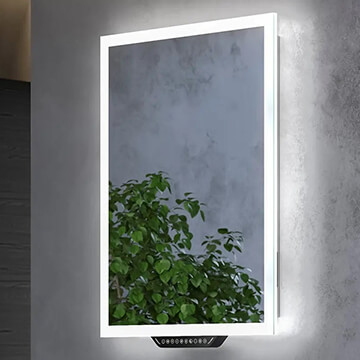 Sensio Luka Rectangular Frontlit LED Mirror with Demister Pad