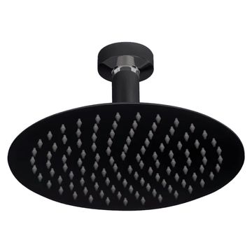 Tavistock Round Fixed Shower Head with Arm - 250 x 250mm - Single Spray - Stainless Steel