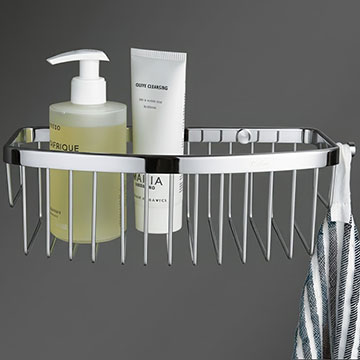 Miller Signature D-Shaped Wall Fixed Shower Basket - 250 x 120mm