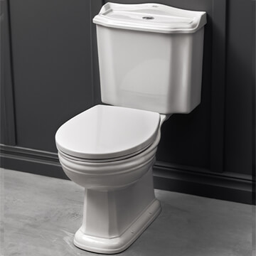 Miller Classic Traditional Close Coupled WC Pan - 430 x 704mm