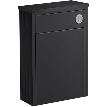 Tavistock Lansdown Traditional Matt Black Back To Wall WC Unit with Worktop