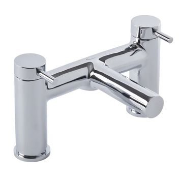 Tavistock Anthem Contemporary Bridge Bath Mixer Tap with Straight Spout - Stick Handles