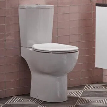 Tavistock Micra Evo Comfort Height Open Back Close Coupled WC Pan with Seat and Cistern