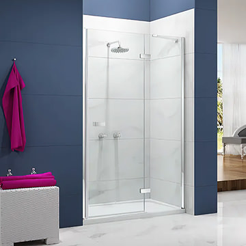 Merlyn Ionic Essence Frameless Hinged Shower Door and Inline Panel - Reversible