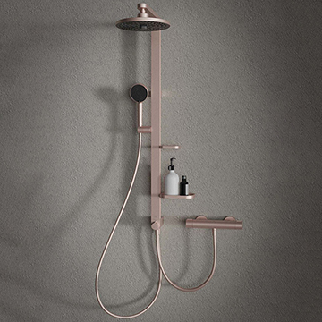 Ideal Standard Ceratherm Alu+ Slide Rail Kit with 2 Spray Pattern Handset and Shelves