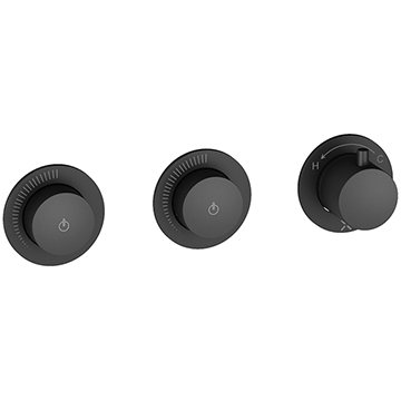 Crosswater MPRO Push 2 Outlet Matt Black Shower Valve - Image