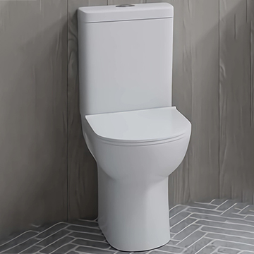 Lecico Atlas Trade Round Comfort Height Open Back Close Coupled WC Pan with Cistern and Seat
