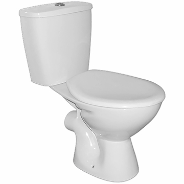 Lecico Atlas Sakkara Open Back Close Coupled WC Pan with Cistern and Seat