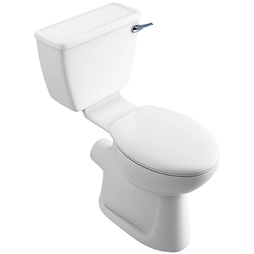 Lecico Atlas Economy Comfort Height Open Back Close Coupled WC Pan with Lever Cistern and Seat