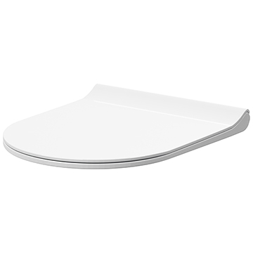 Nuie Round 354 x 422mm White Sandwich Soft Close Toilet Seat - NCG398