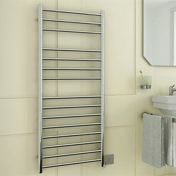 Dq Heating Siena Polished Stainless Steel Heated Towel Rail
