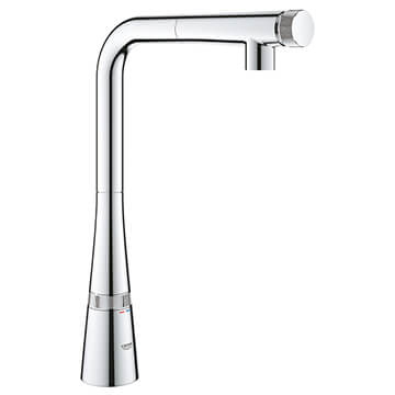 Grohe Zedra SmartControl Kitchen Sink Mixer Tap with Swivel Spout and Pull-Out Spray Head