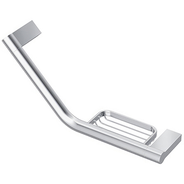 Ideal Standard Concept Chrome Grab Rail With Soap Basket - 455 x 215mm