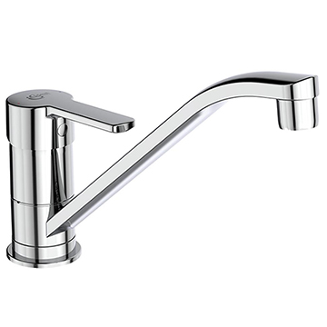 Ideal Standard Calista Ergonomic Chrome Kitchen Sink Mixer Tap with Swivel Spout - Flat Handle