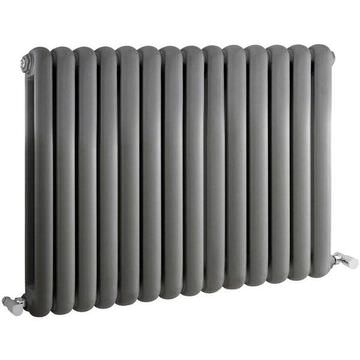 Hudson Reed Salvia Contemporary Anthracite Column Radiator 635mm High - Steel - Double Panel