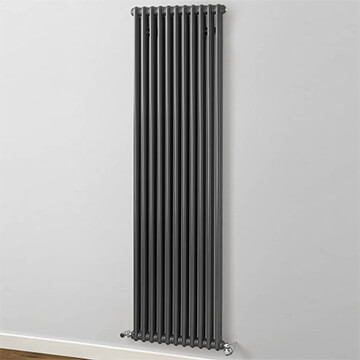 MHS Rads-2-Rails Fitzrovia 3 Column Traditional Anthracite Radiator 1800mm High - Steel