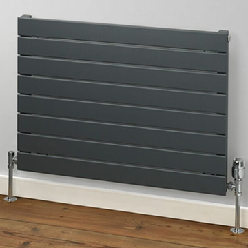 MHS Rads-2-Rails Primrose Anthracite Flat Bar Radiator 616mm High - Single or Double Panel
