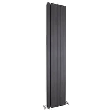 Frontline Sloane Vertical Flat Anthracite Radiator 354 x 1800mm - Steel - Double Panel