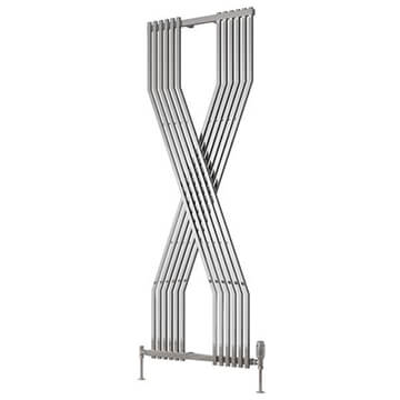Reina Coredo Vertical Twisted Chrome Designer Radiator 620 x 1760mm - Mild Steel