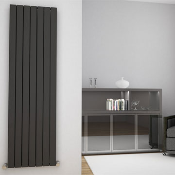 Tivolis Vigo Vertical Tubular Column Anthracite Designer Radiator 1800mm High - Steel