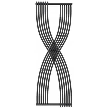 Reina Dimaro Vertical Twisted Anthracite Designer Radiator 620 x 1760mm - Mild Steel