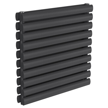 Reina Nevah Tubular Column Anthracite Radiator 590mm High - Double Panel - Steel