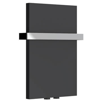 Reina Slimline Vertical Flat Panel Anthracite Radiator with Air and Vent Plug - Mild Steel