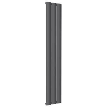 Reina Belva Vertical Curved Panel Anthracite Radiator 1800mm High - Aluminium