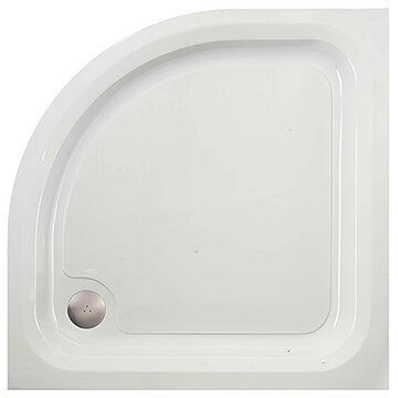 Just Trays JTUltracast 2-Upstand White Curved Shower Tray - Standard or Anti-Slip