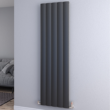 Tivolis Lugo Single Panel Vertical Aluminium Radiator -