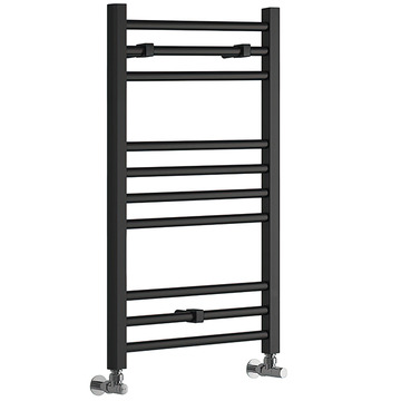Joseph Miles Trey Anthracite Straight Heated Towel Rail 500mm Wide - Steel