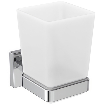 Ideal Standard IOM Square Frosted Glass Tumbler And Holder - E2204AA