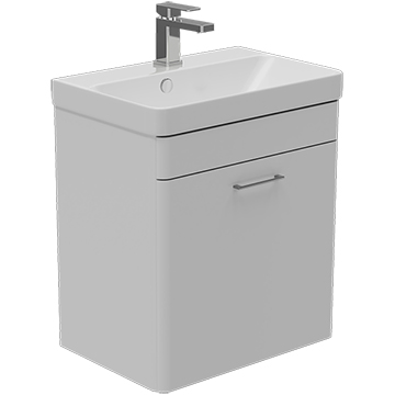 Lecico Layla Short Projection Wall Hung Vanity Unit 550mm High - Single Drawer