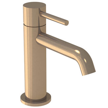 Saneux Cos Contemporary Brushed Bronze Basin Mixer Tap - Deck Mounted