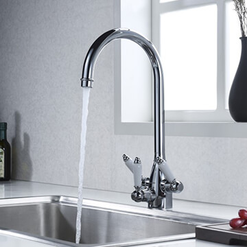 Clearwater Krypton Tri-Spa C- Swivel Spout Kitchen Sink Mixer Tap With Filter