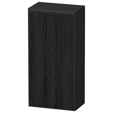 Duravit Zencha Wall Hung Black Oak Semi-Tall Boy Unit 400 x 819mm - Single Door