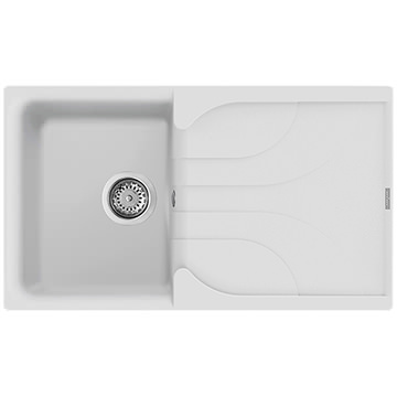 Reginox Ego Granite Inset Kitchen Sink with Drainer - One Bowl