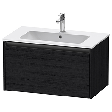 Duravit Ketho2 Wall Mounted Black Oak Vanity Unit For Me-By-Starck Basin