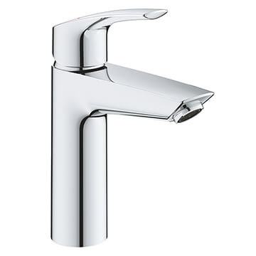 Grohe Eurosmart Contemporary M-Size Chrome Basin Mixer Tap - Curved Handle - Image